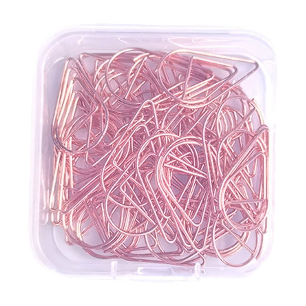 Gold Teardrop Paper Clips 200 Pack - Water Drop Shaped Metal Clips For Books, Notes, & Office Supplies