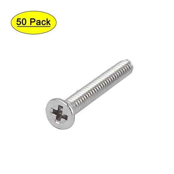 50 Pcs M1.6x12mm 316 Stainless Steel Countersunk  Machine Screws Bolts