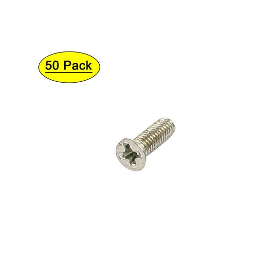 50 Pcs M2.5x8mm Stainless Steel Countersunk Head  Machine Screws Bolts