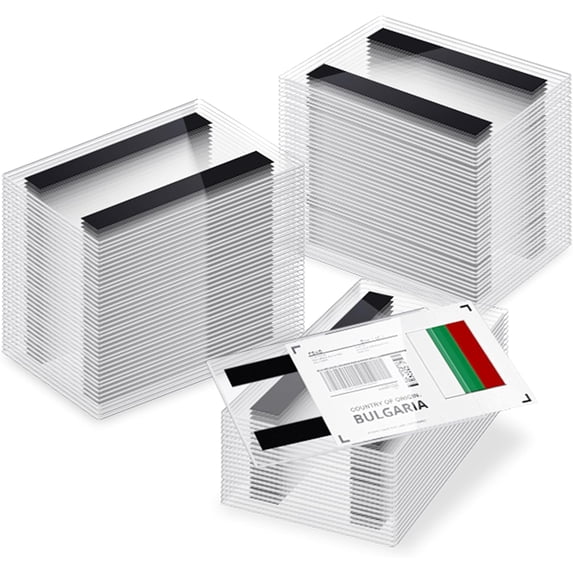 50 Pcs Magnetic Sign Holder Pallet Rack 5.5 x 3.5 Inches Magnetic Label ...