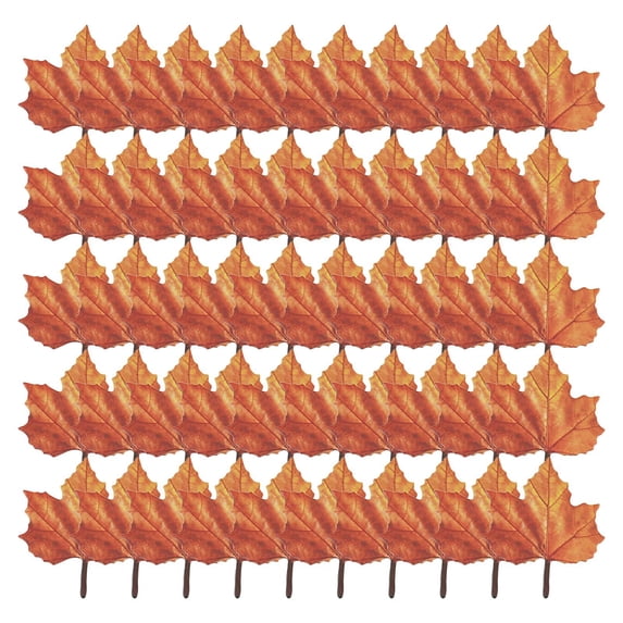 50 Pcs Maple Leaf Sticky Notes, 3.34X2.75" Fall Leaf Shaped Adhesive Memo, Double Printed Decorative Notepads, Autumn Theme Reminder Slips, Thanksgiving Table Markers, Seasonal Paper Note Supplies