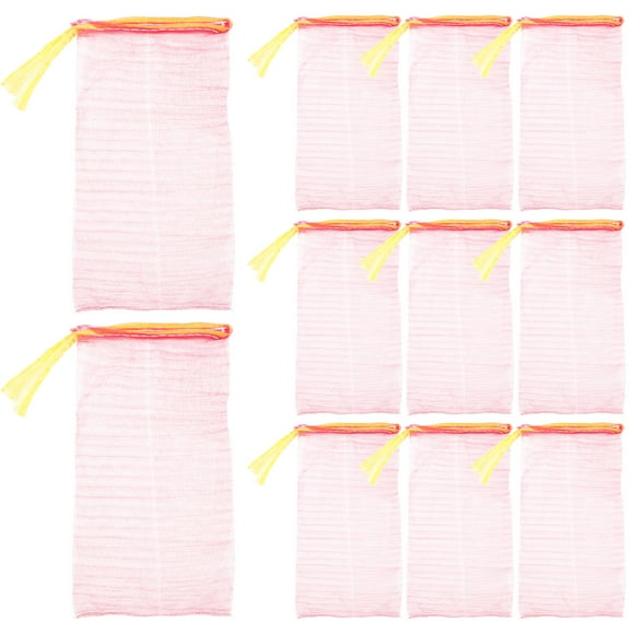 50 Pcs Mesh Bags Vegetables Onions Organizer Pouch Seafood Boiling Storage Plastic