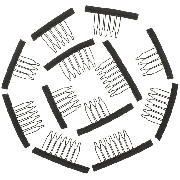 50 Pcs Mesh Hair Comb Portable Wig Fastener Clips Net Fixing Front Lace Elastic