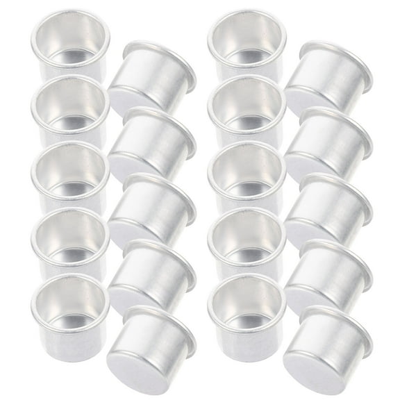 50 Pcs Metal Candle Cup Taper Holders Candles in Bulk Candlestick Aluminum