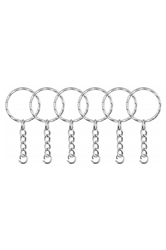 HOOWIFFY Chain Split Metal Key Rings Keychain Split Key Ring Design Metal 50 Pcs Daily Use
