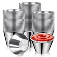 thumbnail image 1 of 50 Pcs Metal Sauce Cups 2.5oz Ramekins, Stainless Steel Dipping Sauce Cups Metal Condiment Container Reusable, 1 of 6