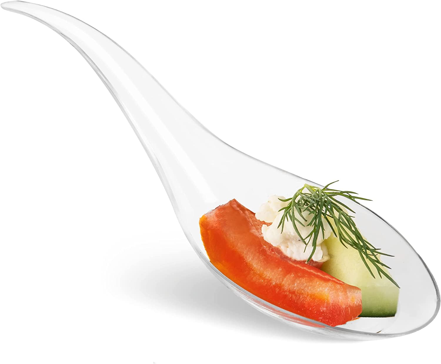 50 Pcs Mini Appetizer Spoon for Serving Desserts, Cakes & Hors d