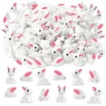 thumbnail image 1 of 50 Pcs Mini Bunny Figurines Bulk Rabbit Miniature Figurines Resin Cute Animals Miniature Bunny Figures Mini Bunny for Easter Egg Fillers Dollhouse Cake Home DeCor, 1 of 7
