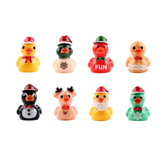 50 Pcs Mini Duck Figurines, Tiny Resin Christmas Ducks for Cruise Hiding Home Tabletop Decor