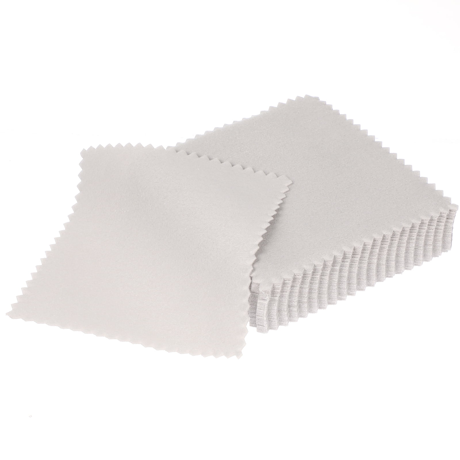 50 Pcs Mini Jewelry Polishing Cloths Silver Cleaner Screens Cleaning
