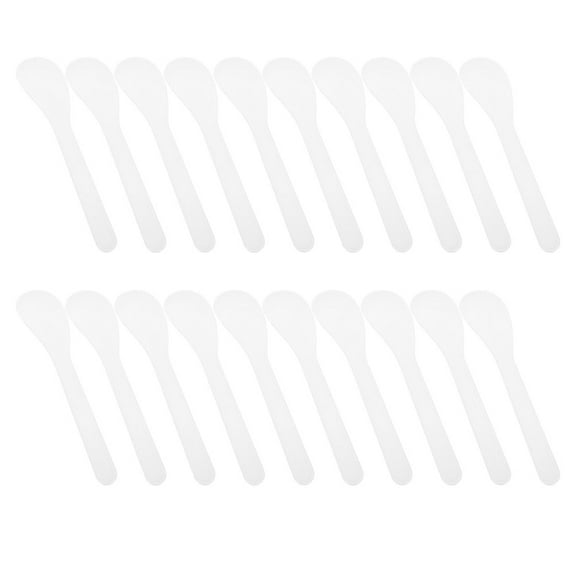 50 Pcs Mini Makeup Spatula Facial Mask Applicator Applicators Face White Plastic
