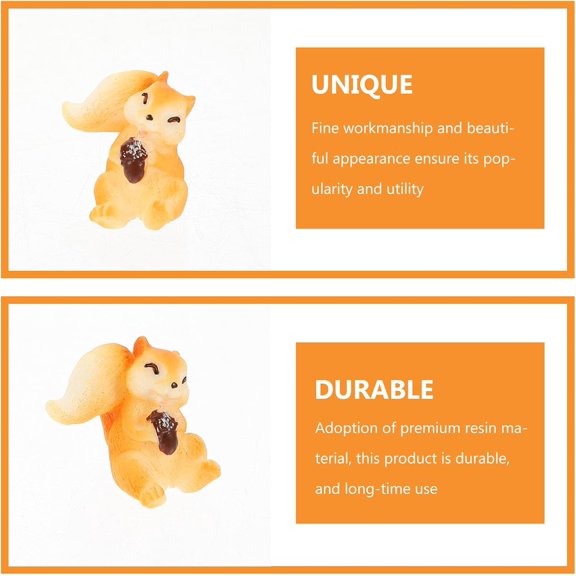 50 Pcs Mini Resin Squirrel Figurines, Tiny Animal Sculptures for Garden, Balcony, Yard, Fairy Tale Scene Layout, Outdoor Landscape Decor, DIY Crafts, Cupcake Toppers$$Garden & Patio
