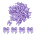 thumbnail image 1 of 50 Pcs Mini Ribbon Bow 1" Mini Fabric Satin Ribbon Flower Bows for Craft DIY Sewing Wedding Birthday Party Gift Wrap Bows Dark Purple, 1 of 6
