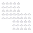 thumbnail image 1 of 50 Pcs Mini Suction Cups, PVC Plastic Sucker Pads, Suction Cup Light String Holder Clips, Clear Slotted Sucker Cup Holders for Christmas Fairy Lights Strong Vacuum Fixing for Windows Smooth Surfaces, 1 of 8
