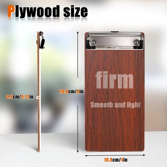 50 Pcs Mini Wood Clipboard Check Presenters