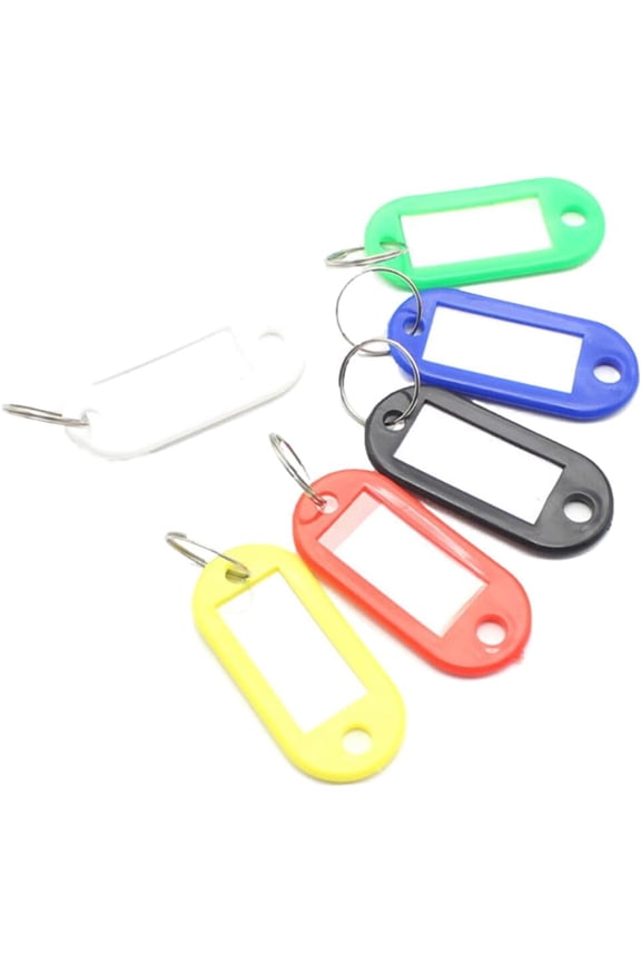 50 Pcs Multi-Function Key Cards Luggage Tags Marker Tags with Split Ring for Identify Random ColorProfessional Processed
