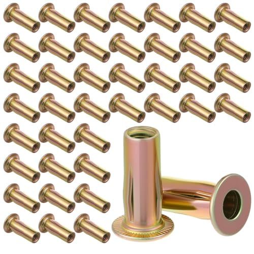 50 Pcs Multi-Grip Rivet Nuts, 5/16-18 Steel Threaded Inserts with Zinc ...