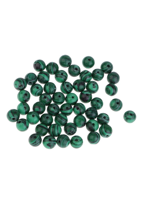 50 Pcs Natural Malachite Beads DIY Bracelet Necklace Jewelry Making Findings