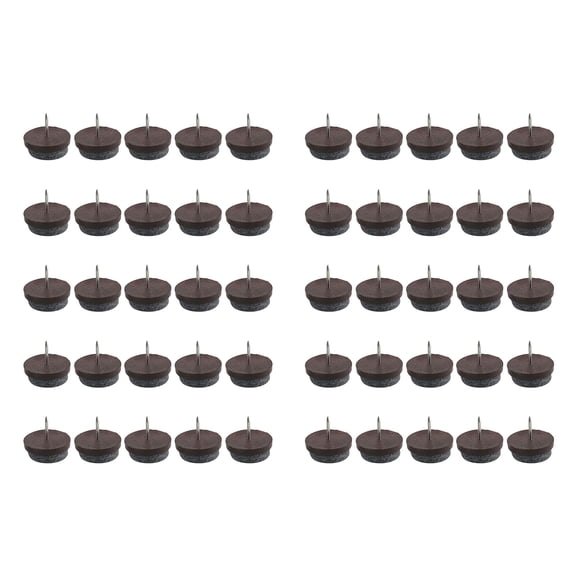 50 Pcs Non-slip Floor Protector Chair Table Furniture Leg Bottom Feet Glides Nail-On Heavy Duty Felt Pads