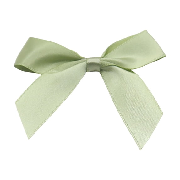 50 Pcs Olive Green Satin Ribbon Bows - 2.5 Inch Handmade Self-adhesive Craft Bows, Christmas Bows for Gift Wrapping, DIY Bags, Christmas Wedding Birthday Holiday Decor