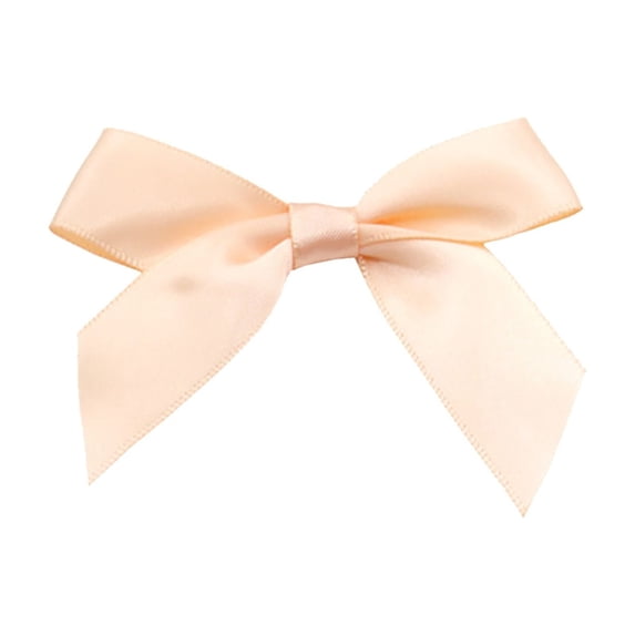 50 Pcs Orange Satin Ribbon Bows - 2.5 Inch Handmade Self-adhesive Craft Bows, Christmas Bows for Gift Wrapping, DIY Bags, Christmas Wedding Birthday Holiday Decor