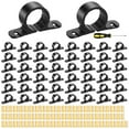 thumbnail image 1 of 50 Pcs PEX Pipe Support with Screws Two Hole Mount Plastic Pipe Clamp Easy to Install Tubing Support for PEX Black with Screwdriver, 1 of 11