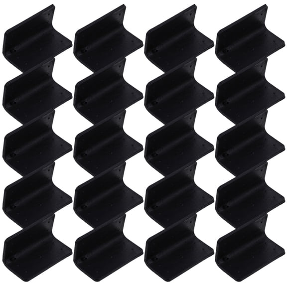 FUEENIRVA 50pcs Corner Caps Plastic Corner Protector Black for Packaging Transportation