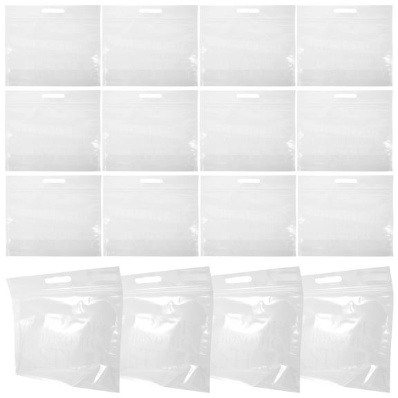 50 Pcs Packing Pouches Reusable Bread Bags Baking Transparent Self-sealing with Portable Toast Packaging 50pcs White Background English Version Sandwich Storage Opp