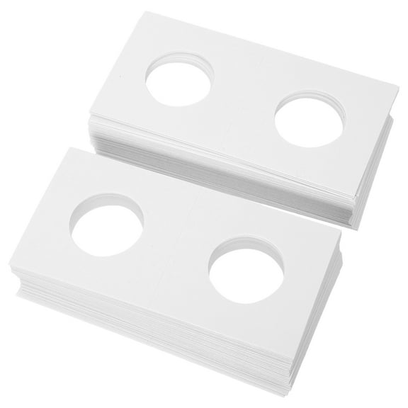 50 Pcs Paper Clip Quarters Cardboard Holders Capsule Storage Money Holder