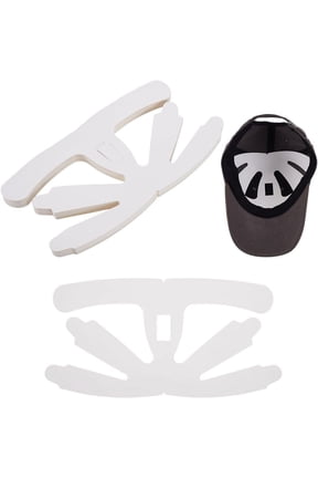 50 Pcs Paper Hat Shaper Insert for Baseball Caps White Hat Inner Support Baseball Bump Cap Holder Flexible Long Lasting Hat Shaper Universal Cap Inner Liner for Home Store Display