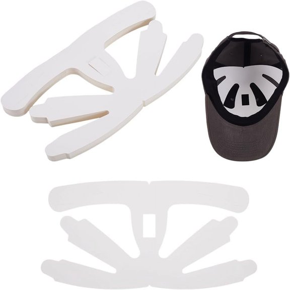 50 Pcs Paper Hat Shaper Insert for Baseball Caps White Hat Inner Support Baseball Bump Cap Holder Flexible Long Lasting Hat Shaper Universal Cap Inner Liner for Home Store Display
