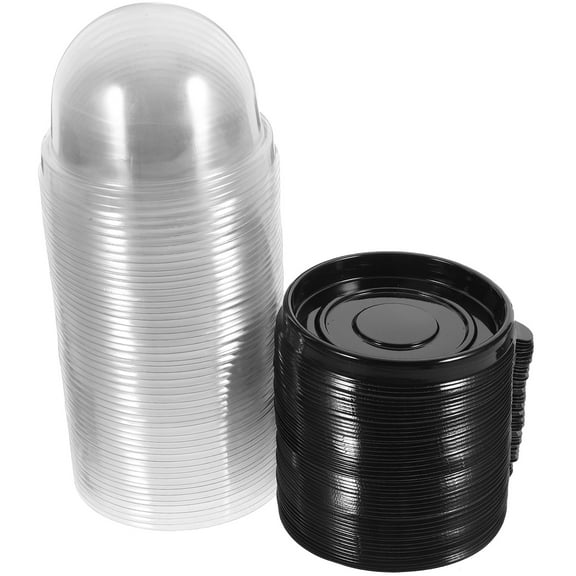 50 Pcs Pastry Packaging Box Cake Boxes Single Cupcake Holders Moon Dome Individual Containers Carrier Paper Cups