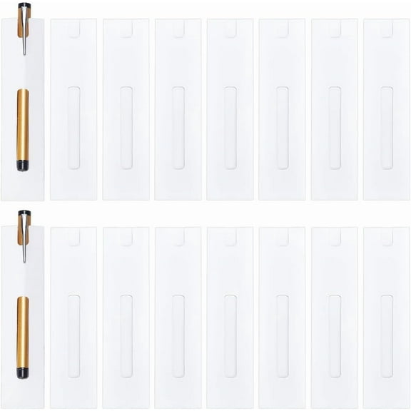 50 Pcs Pen Gift Boxes Kraft Empty White Gift Box for Pen Slip-in Ballpoint Pen Gift Box with Clear Window for Pencil Fountain Pen Display and Office Supplies 6.06x1.54x0.04inch DIY