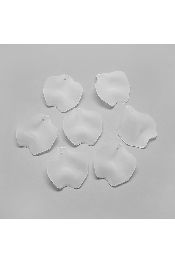 50 Pcs Petal Charms Pendant Transparent Acrylic Pendants Frosted Jewelry Making Charms Acrylic Charms Pendant Pendant Ornament for Women DIY Necklace Bracelet Earring Jewelry Craft Making for DIY