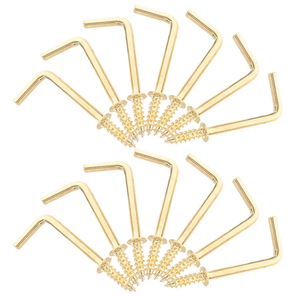 50 Pcs Picture Rail Hooks Non-trace Hanging Right Angle Screw