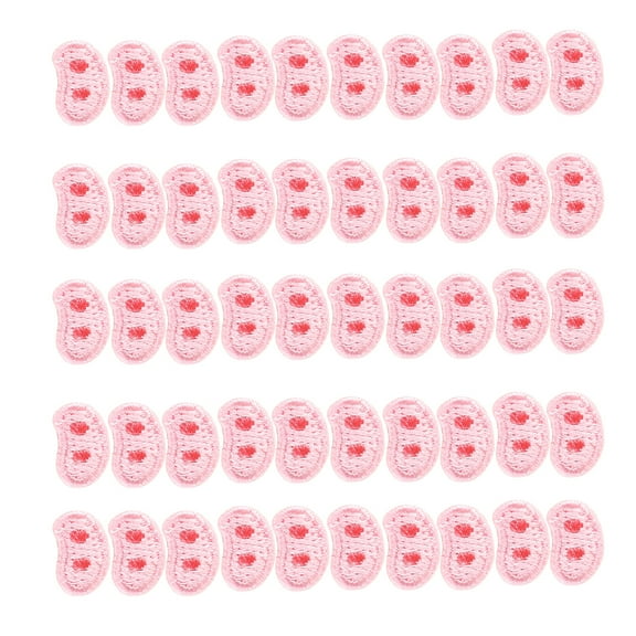 50 Pcs Pigs Nose Embroidered Patches Iron on Patches Small Repair Patches Sewing on Applique Patches for Clothes Bag