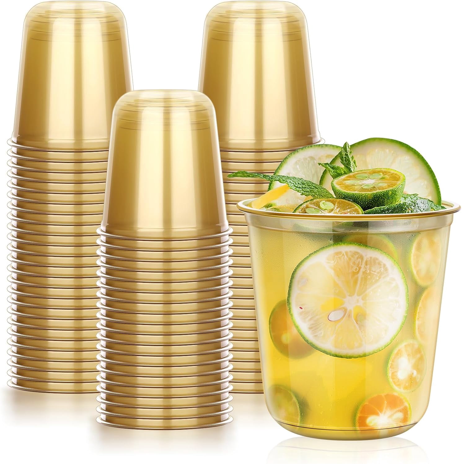 Disposable Stemless Wine Glasses 50 Pcs Disposable Stemless Plastic Wine  Glasses, 12 Oz Clear PET, For Parties & Events Wedding Party Drinkware