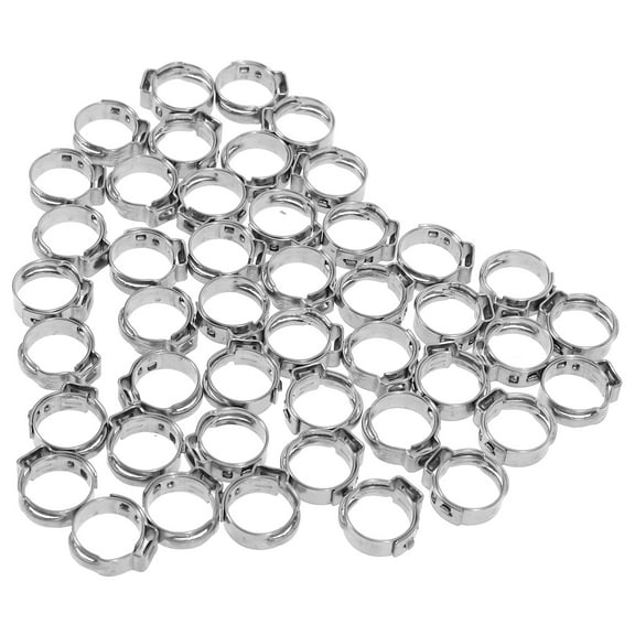 50 Pcs Pipe Fitting Tools Professional Pex Crimp Clamp Stainless Steel Tighten up