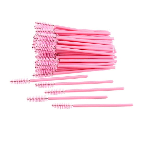 50 Pcs Plastic Disposable Eyelash Mascara Brushes Eyelash Brush Wands Applicator Makeup Kits