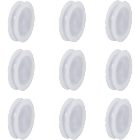 50 Pcs Plastic Empty Spools for Wire Thread Bobbins White 67x14mm Hole: 10.5mm for DIY