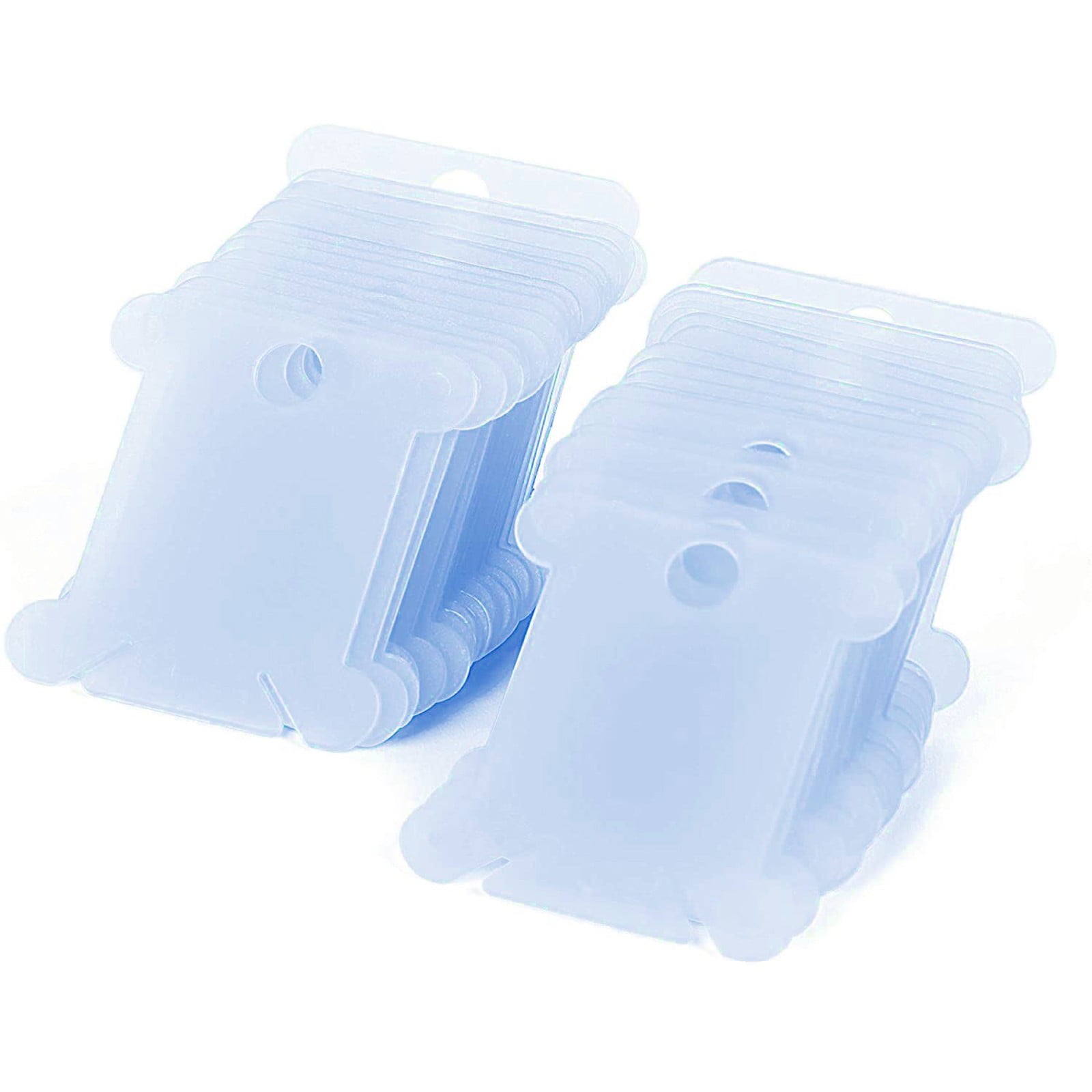 BronaGrand 100 Pieces Plastic Floss Bobbins - Embroidery Thread Organizer Cards For Cross Stitch