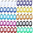 thumbnail image 1 of 50 Pcs Plastic Key Tags Key Chain ID Tags Key Label Tags with Split Ring and Label Window for Home,Office,Hotel Classification,10 Colors, 1 of 5