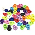 thumbnail image 1 of 50 Pcs Plastic Spring Cord Locks Ends Drawstring Toggle Stoppers Slider Fastener for Camping, 1 of 5
