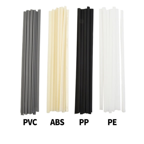 50 Pcs Plastic Welding Rods for ABS PP PVC PE, 200x5x2.5mm for Car Bumper Tank Pipe Repair, Multi-Material Welder Strips Kit