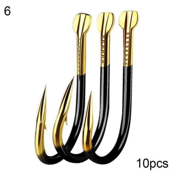 50 Pcs Premium Iron Barbed Outdoor Fishing Hooks Bait Holder Fish Tackle Accessories - Fish Hooks for Freshwater Saltwater - 15 Sizes in Available