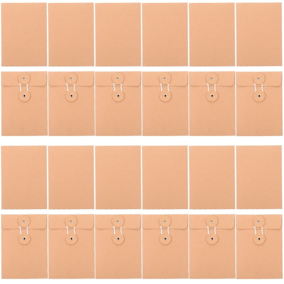 50 Pcs Profile Photo Bag Paper Document Pouch Kraft Envelope Vertical Folder Storage School Supply Project Bags