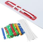 50 Pcs Prong Paper Fasteners Durable Plastic Filing Fasteners Colored Filing Binding Material Folder