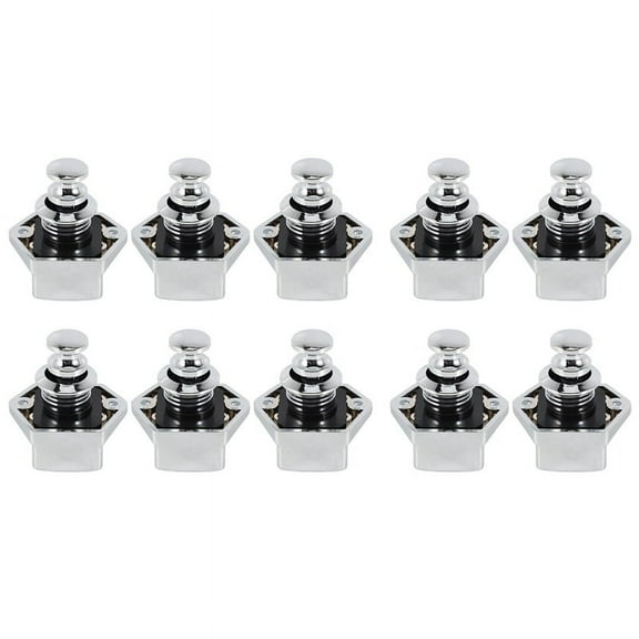 50 Pcs Push Button Keyless Lock Latch Cupboard Caravan Lock for RV Drawer Cabinet Doors Thickness 15-27mm