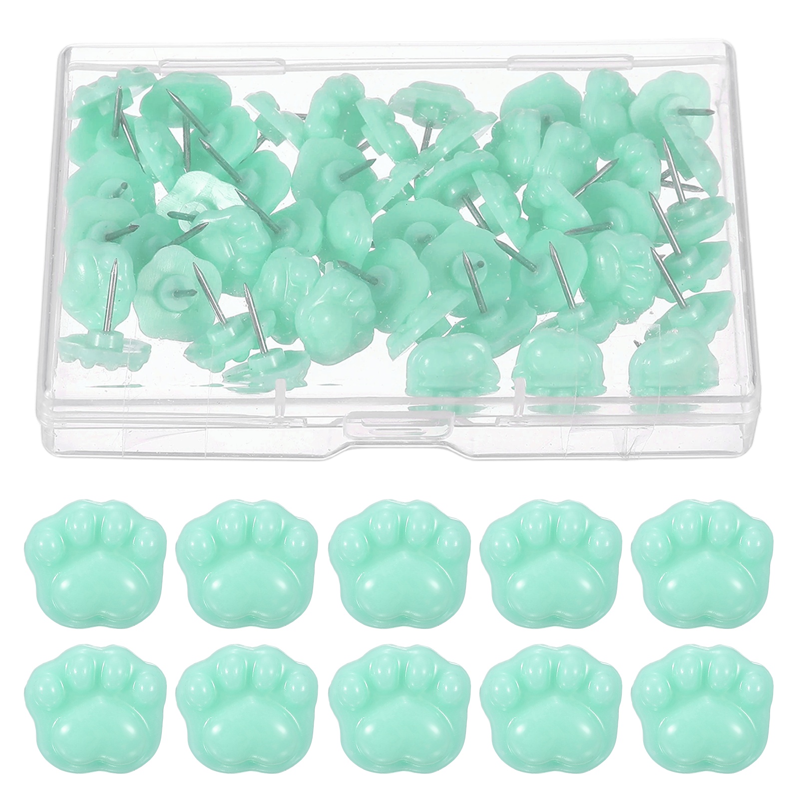 50 Pcs Push Pins for Bulletin Board, Cute Cat Paw Push Pin Decorative ...