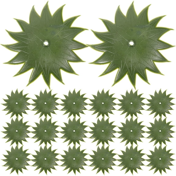 FELTECHELECTR Artificial Flower Sepals Olive Green Plastic 50Pcs 3.1X3.1X0.8In